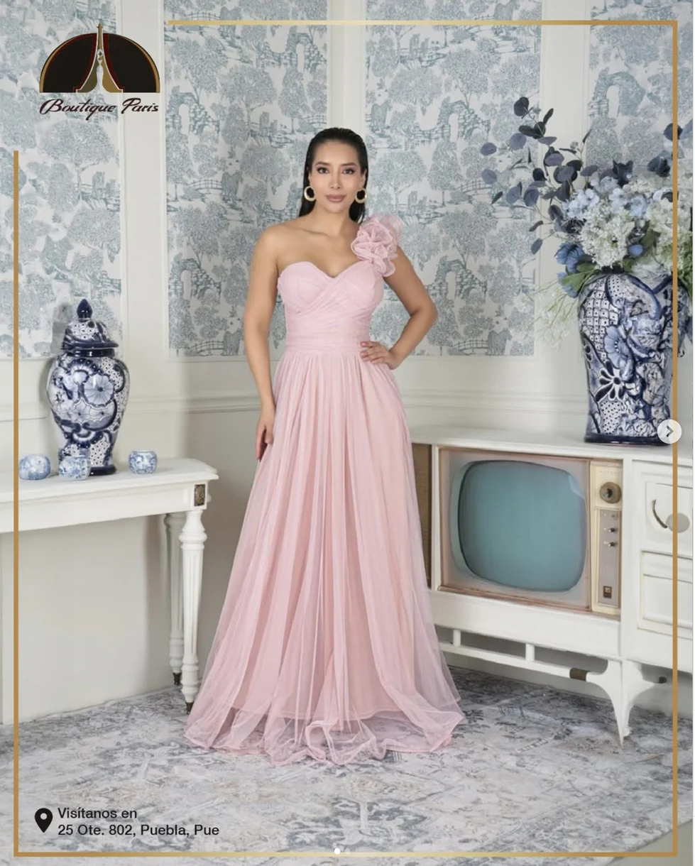 Vestido rosa para fiestas en Puebla